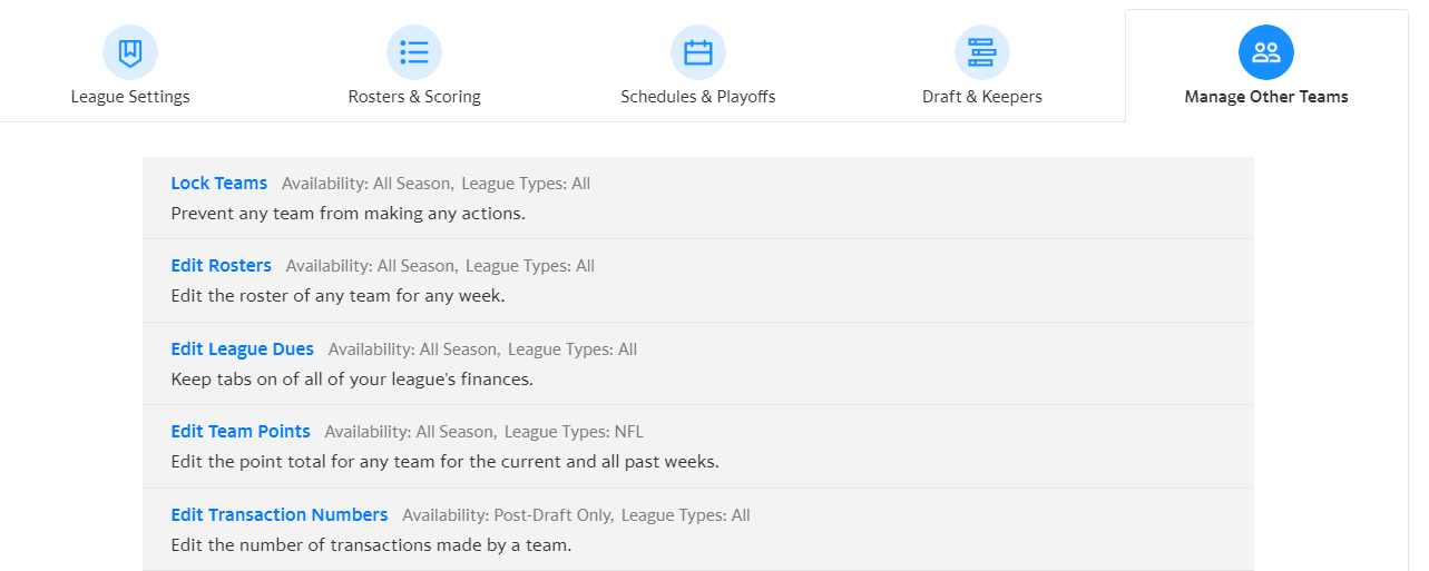 Guillotine League – QB List