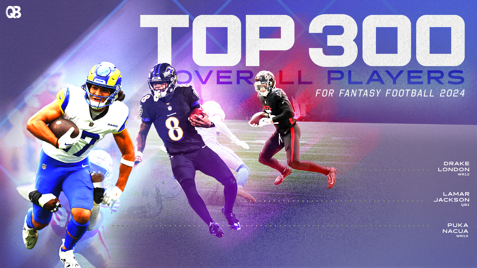 Top 300 Overall Players for Fantasy Football 2024 QB List