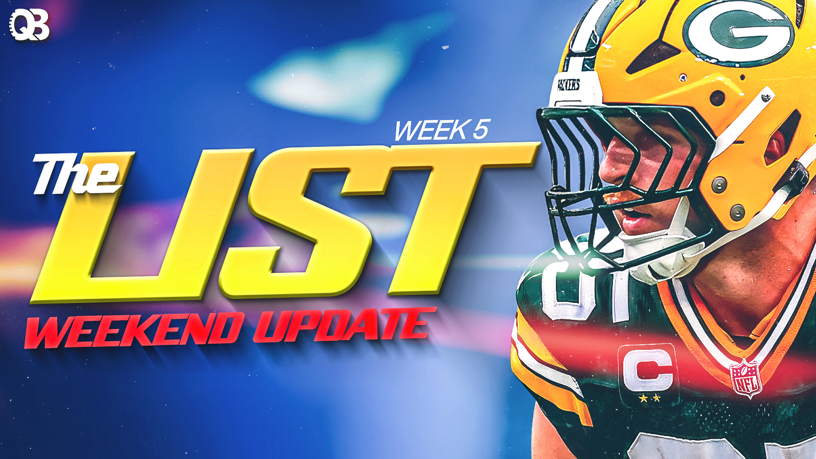 The List: Fantasy Football Rankings for Week 5 UPDATE - QB List